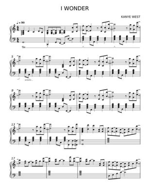 i wonder kanye west piano sheet music, and how it intertwines with the concept of time travel in modern jazz